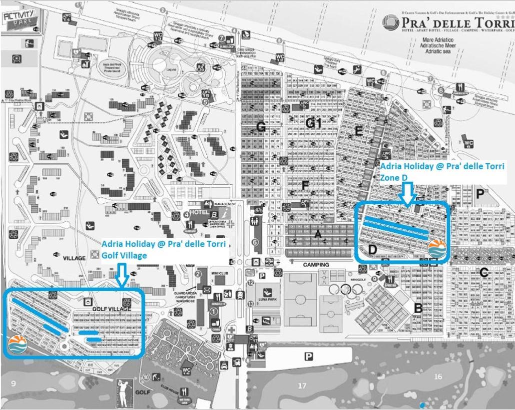 Pra' Delle Torri - Adria Holiday Mobile Homes Каорле Екстер'єр фото